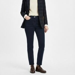 BDG Urban Outfitters Mom Corduroy Pants Womens 26 Navy Blue Dark Academia Retro